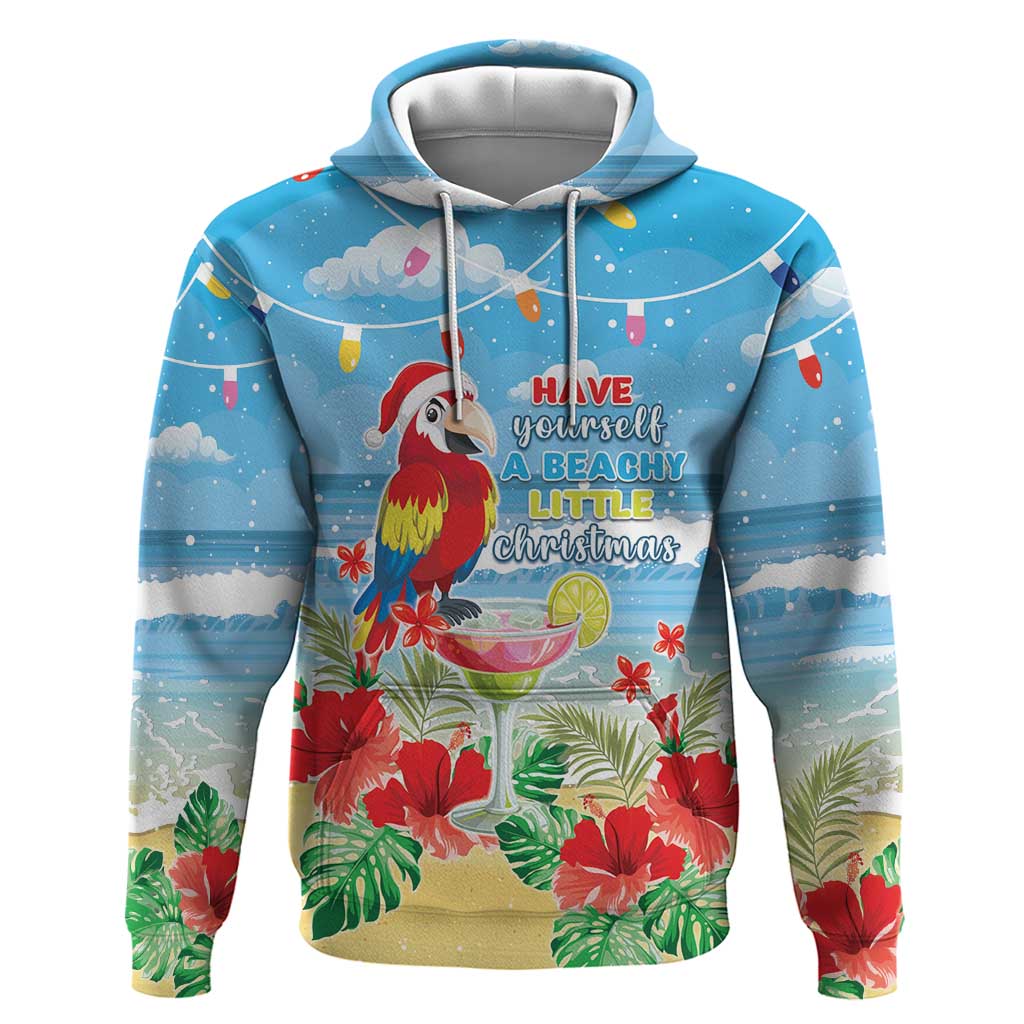 Hawaii Christmas Hoodie Funny Macaw Parrot Tropical Vibe