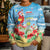 Hawaii Christmas Kid Ugly Christmas Sweater Funny Macaw Parrot Tropical Vibe