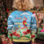 Hawaii Christmas Kid Ugly Christmas Sweater Funny Macaw Parrot Tropical Vibe