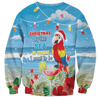Hawaii Christmas Sweatshirt Funny Macaw Parrot Tropical Vibe LT05 - Polynesian Pride
