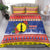 New Caledonia Christmas Bedding Set Kanaky Poinsettia Joyeux Noel