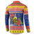 New Caledonia Christmas Button Sweatshirt Kanaky Poinsettia Joyeux Noel