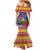 New Caledonia Christmas Mermaid Dress Kanaky Poinsettia Joyeux Noel