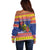 New Caledonia Christmas Off Shoulder Sweater Kanaky Poinsettia Joyeux Noel