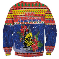 New Caledonia Christmas Sweatshirt Kanaky Poinsettia Joyeux Noel