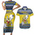 Niue The Rock Christmas Couples Matching Short Sleeve Bodycon Dress and Hawaiian Shirt Niuean Crab Monuina E Kilisimasi