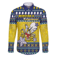 Niue The Rock Christmas Family Matching Puletasi and Hawaiian Shirt Niuean Crab Monuina E Kilisimasi