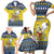 Niue The Rock Christmas Family Matching Short Sleeve Bodycon Dress and Hawaiian Shirt Niuean Crab Monuina E Kilisimasi