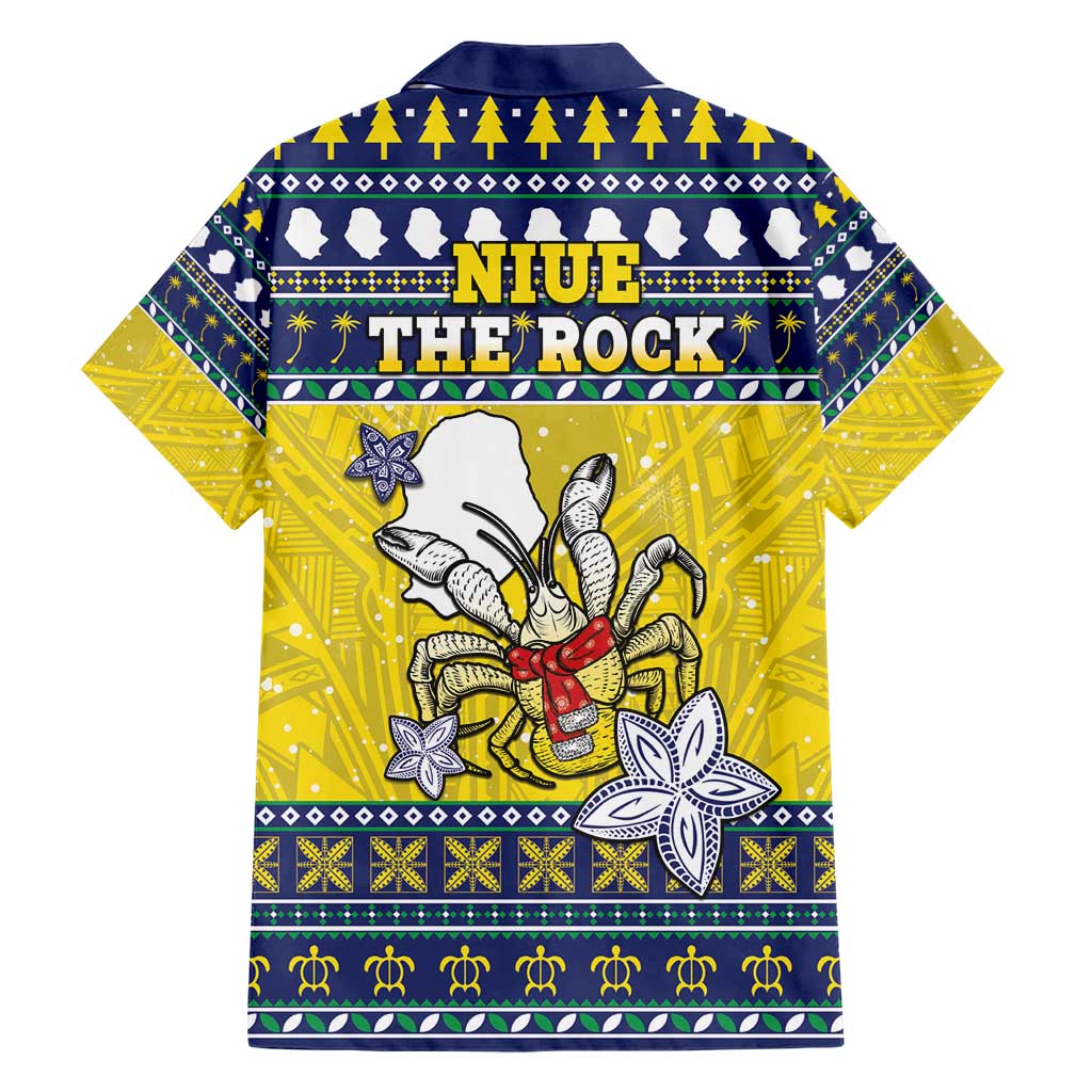 Niue The Rock Christmas Hawaiian Shirt Niuean Crab Monuina E Kilisimasi LT05 - Polynesian Pride