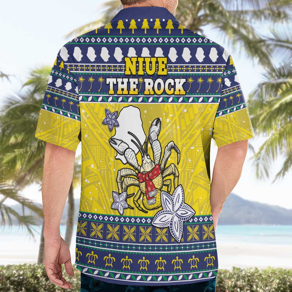 Niue The Rock Christmas Hawaiian Shirt Niuean Crab Monuina E Kilisimasi LT05 - Polynesian Pride