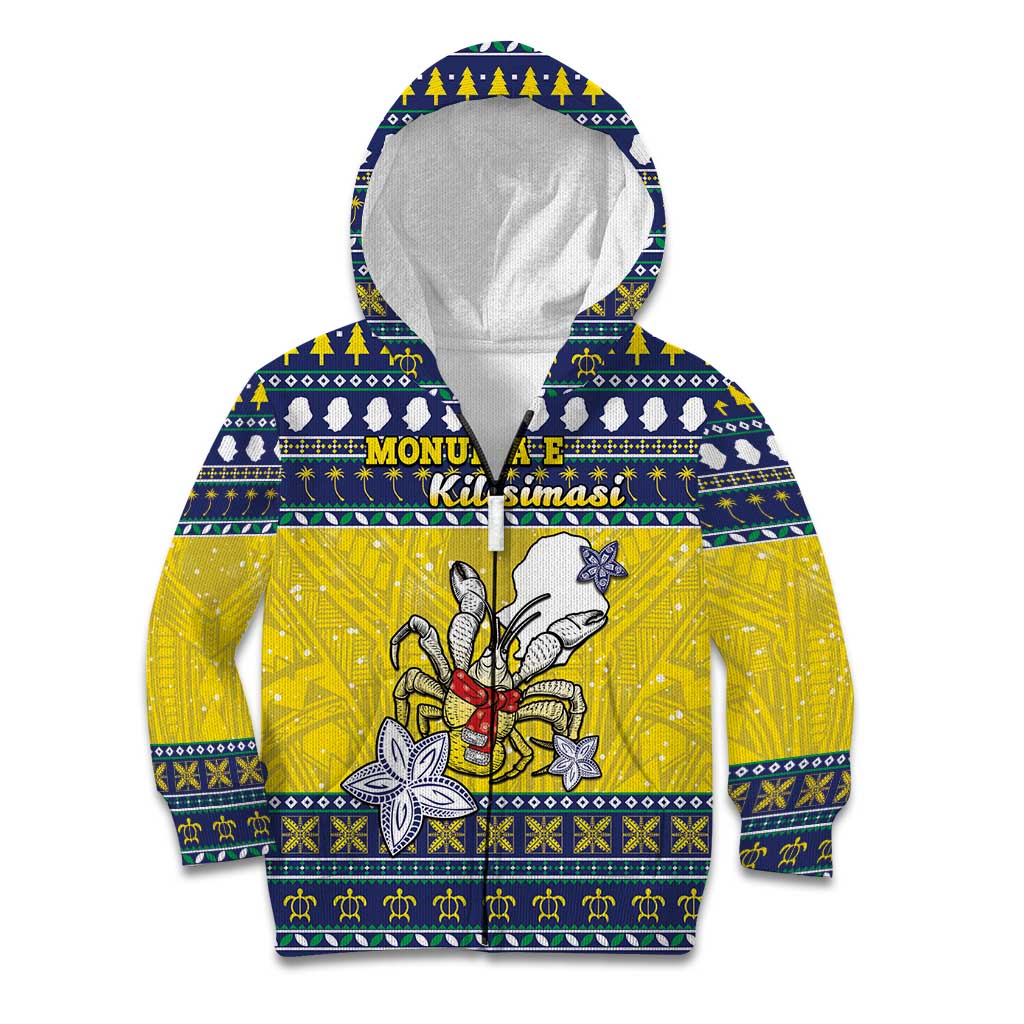Niue The Rock Christmas Kid Hoodie Niuean Crab Monuina E Kilisimasi