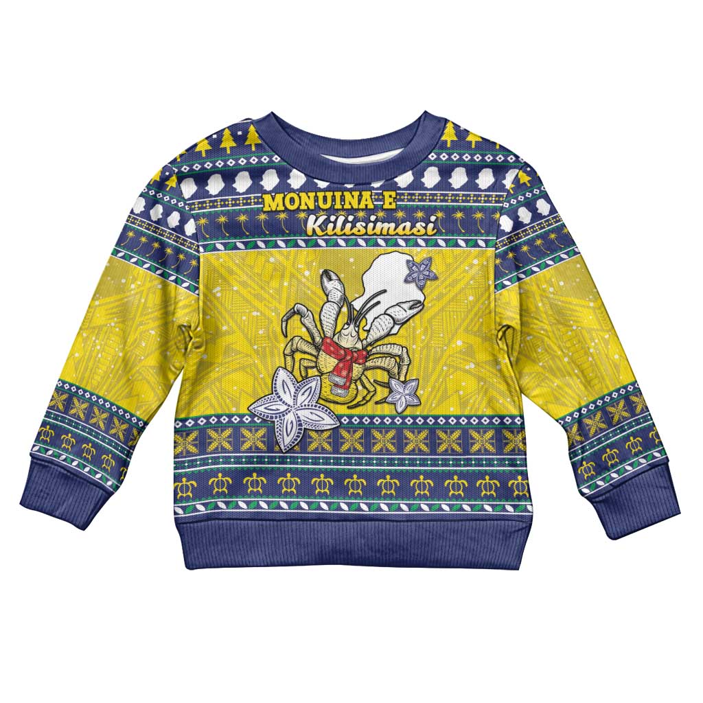 Niue The Rock Christmas Kid Ugly Christmas Sweater Niuean Crab Monuina E Kilisimasi