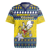 Niue The Rock Christmas Rugby Jersey Niuean Crab Monuina E Kilisimasi LT05 Blue - Polynesian Pride