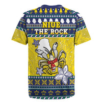 Niue The Rock Christmas Rugby Jersey Niuean Crab Monuina E Kilisimasi LT05 - Polynesian Pride