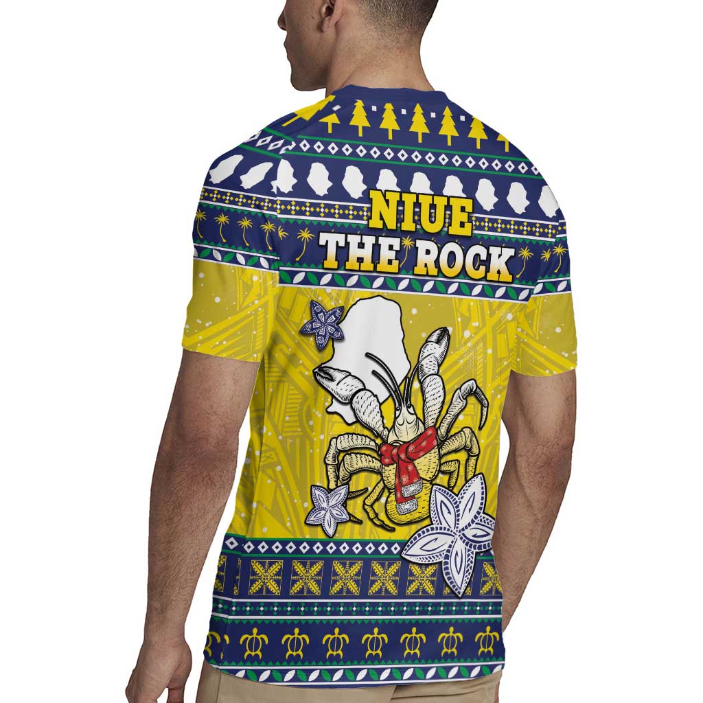 Niue The Rock Christmas Rugby Jersey Niuean Crab Monuina E Kilisimasi LT05 - Polynesian Pride