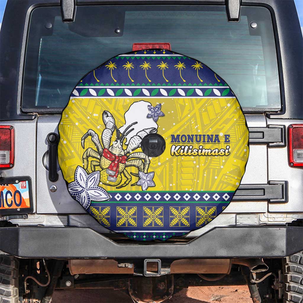 Niue The Rock Christmas Spare Tire Cover Niuean Crab Monuina E Kilisimasi LT05 Blue - Polynesian Pride