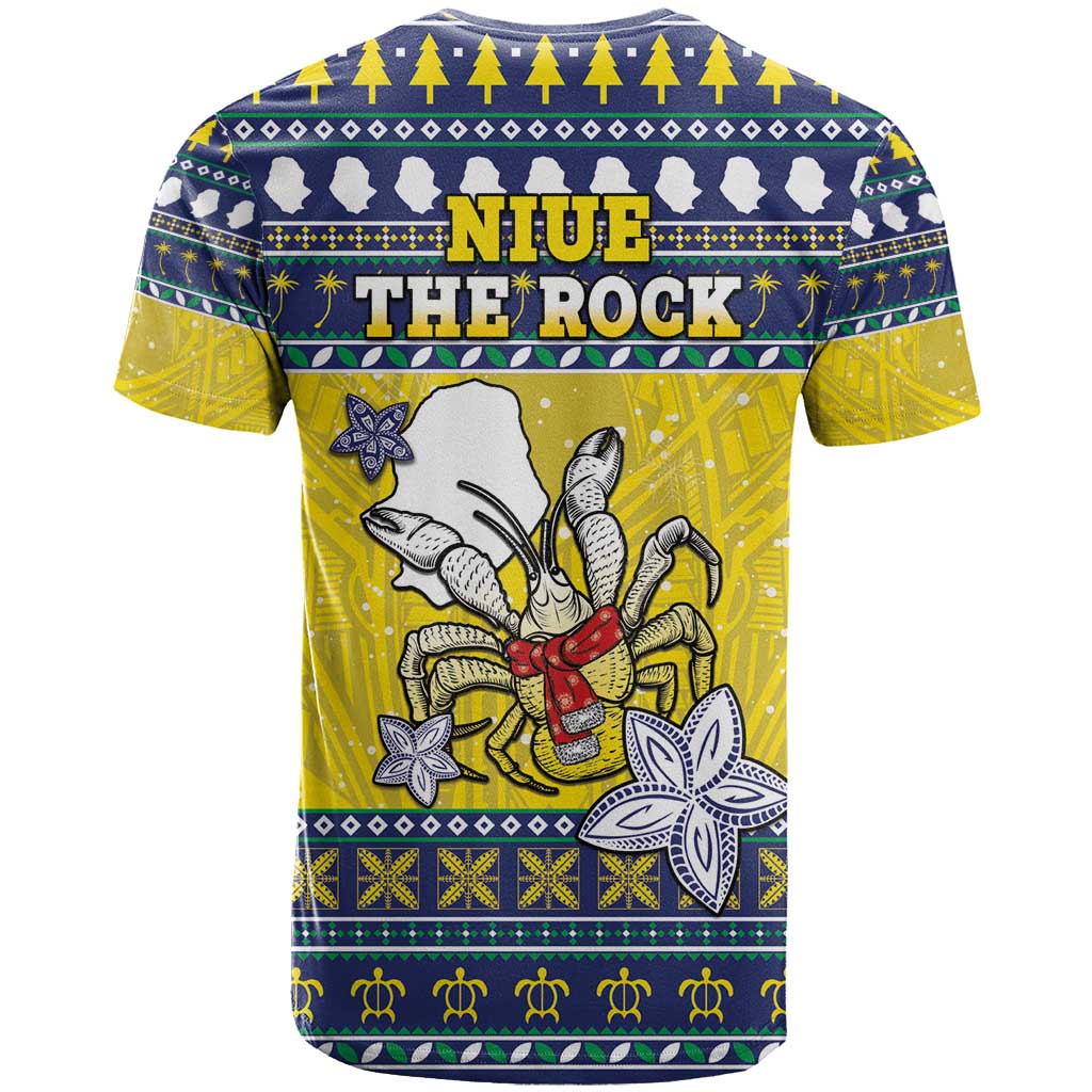 Niue The Rock Christmas T Shirt Niuean Crab Monuina E Kilisimasi LT05 - Polynesian Pride
