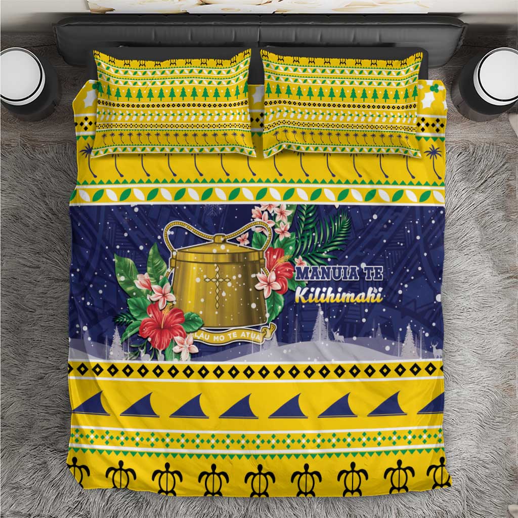 Tokelau Christmas Bedding Set Tokelauan Badge Manuia Te Kilihimahi