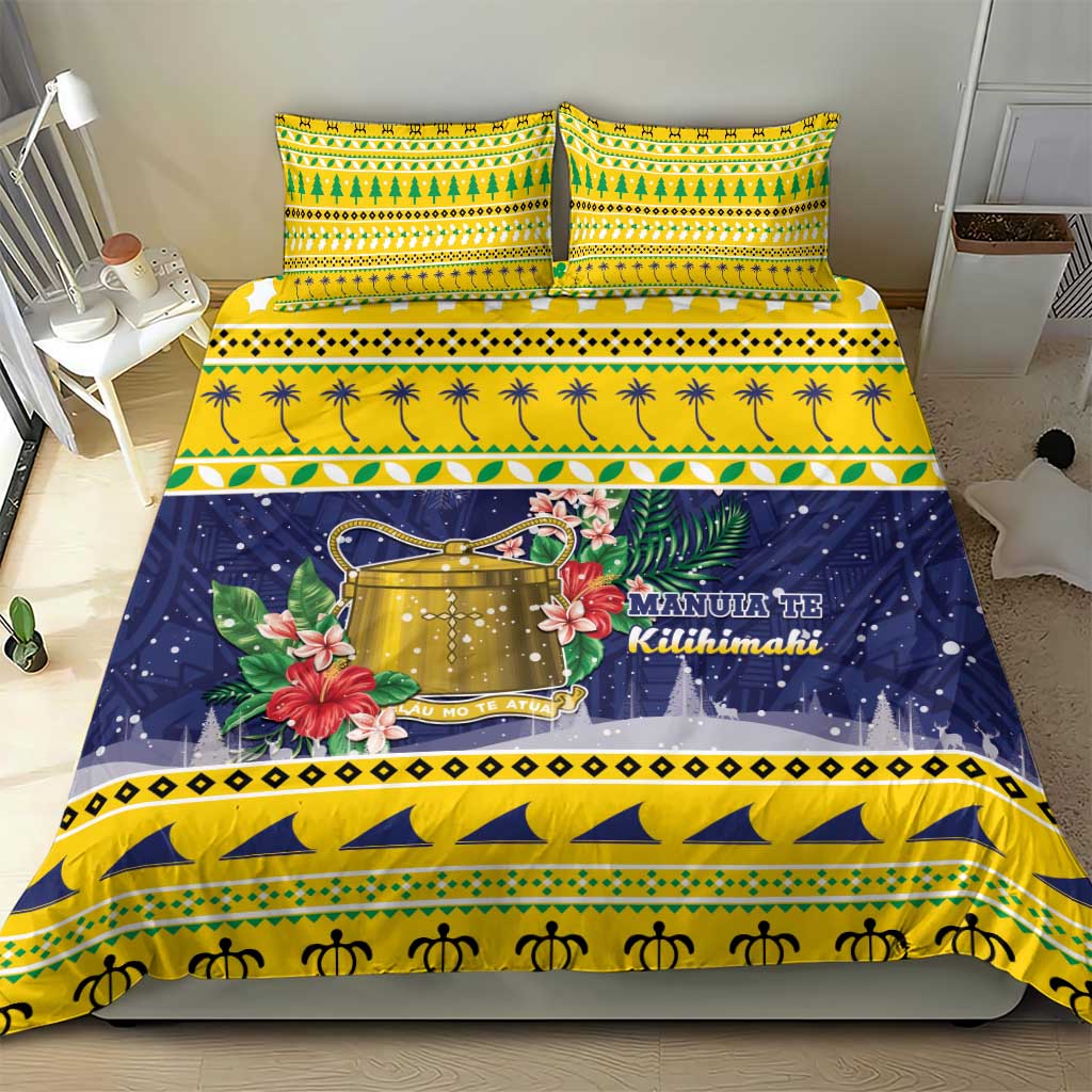 Tokelau Christmas Bedding Set Tokelauan Badge Manuia Te Kilihimahi