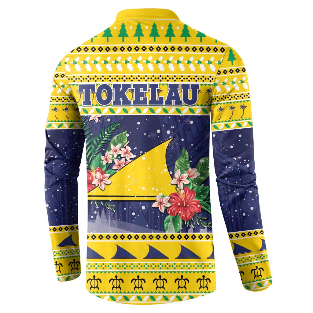 Tokelau Christmas Button Sweatshirt Tokelauan Badge Manuia Te Kilihimahi