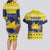 Tokelau Christmas Couples Matching Long Sleeve Bodycon Dress and Hawaiian Shirt Tokelauan Badge Manuia Te Kilihimahi