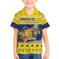 Tokelau Christmas Family Matching Puletasi and Hawaiian Shirt Tokelauan Badge Manuia Te Kilihimahi