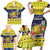 Tokelau Christmas Family Matching Short Sleeve Bodycon Dress and Hawaiian Shirt Tokelauan Badge Manuia Te Kilihimahi