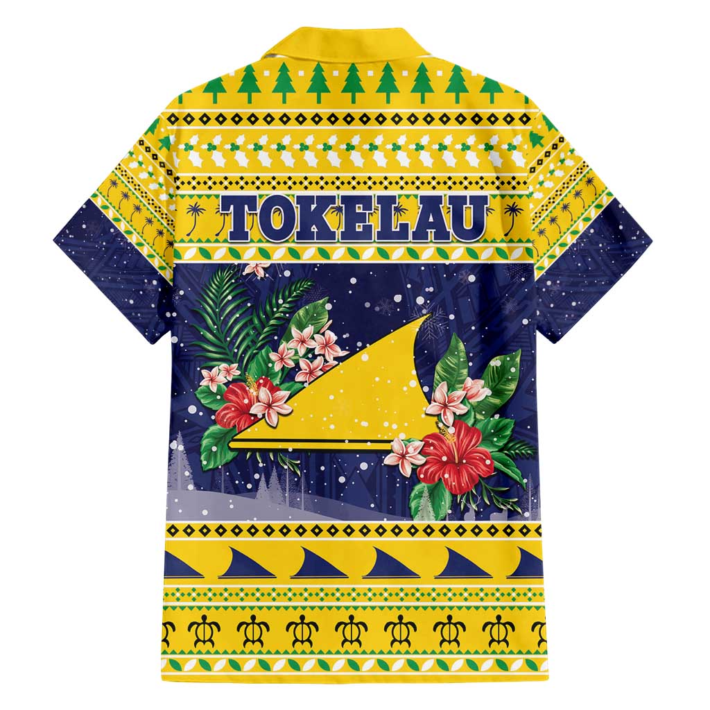 Tokelau Christmas Hawaiian Shirt Tokelauan Badge Manuia Te Kilihimahi