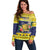 Tokelau Christmas Off Shoulder Sweater Tokelauan Badge Manuia Te Kilihimahi