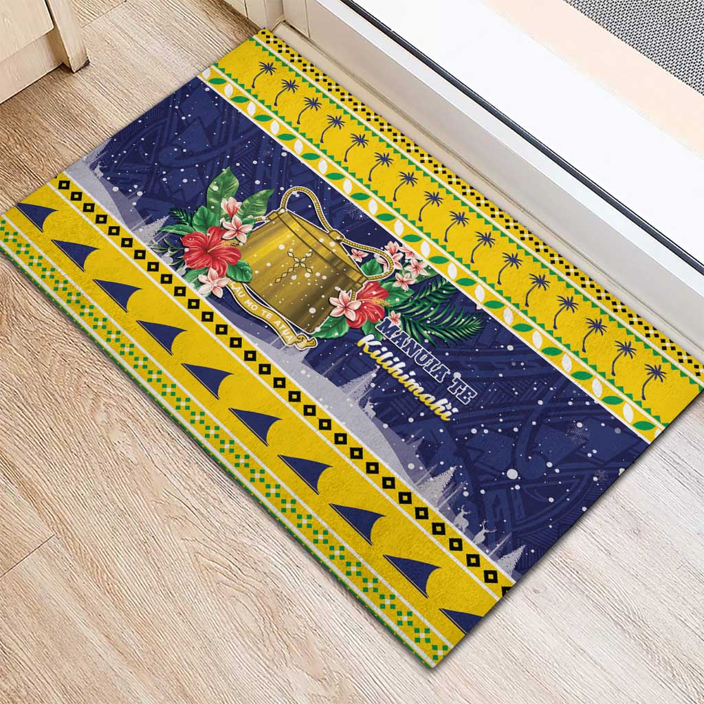 Tokelau Christmas Rubber Doormat Tokelauan Badge Manuia Te Kilihimahi