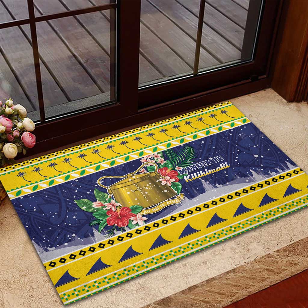 Tokelau Christmas Rubber Doormat Tokelauan Badge Manuia Te Kilihimahi