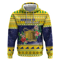 Tokelau Christmas Zip Hoodie Tokelauan Badge Manuia Te Kilihimahi