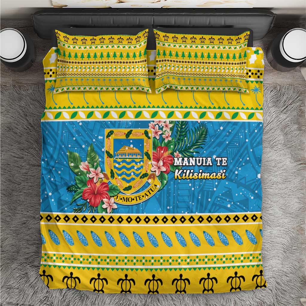 Tuvalu Christmas Bedding Set Coat Of Arms Manuia Te Kilisimasi