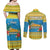 Tuvalu Christmas Couples Matching Off Shoulder Maxi Dress and Long Sleeve Button Shirt Coat Of Arms Manuia Te Kilisimasi