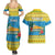 Tuvalu Christmas Couples Matching Summer Maxi Dress and Hawaiian Shirt Coat Of Arms Manuia Te Kilisimasi