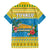 Tuvalu Christmas Family Matching Off The Shoulder Long Sleeve Dress and Hawaiian Shirt Coat Of Arms Manuia Te Kilisimasi