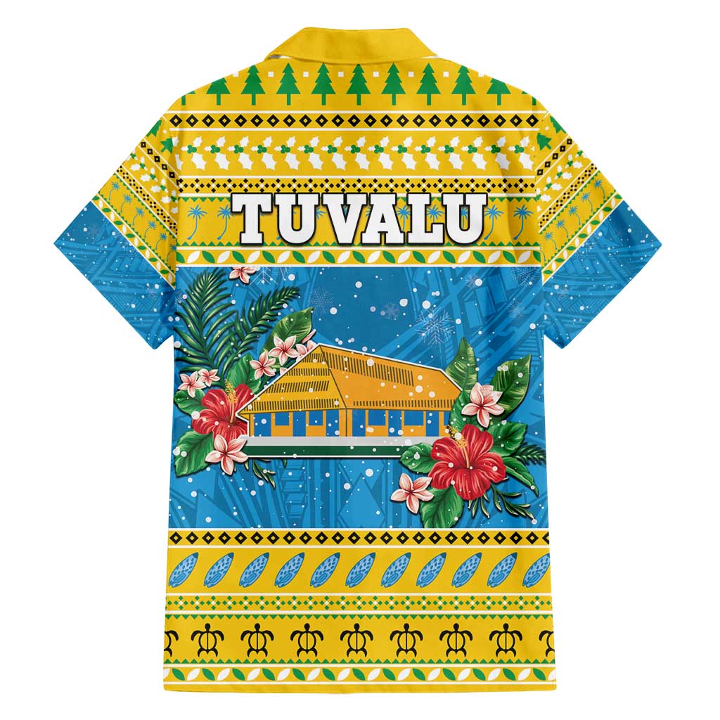 Tuvalu Christmas Family Matching Puletasi and Hawaiian Shirt Coat Of Arms Manuia Te Kilisimasi