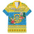 Tuvalu Christmas Family Matching Short Sleeve Bodycon Dress and Hawaiian Shirt Coat Of Arms Manuia Te Kilisimasi