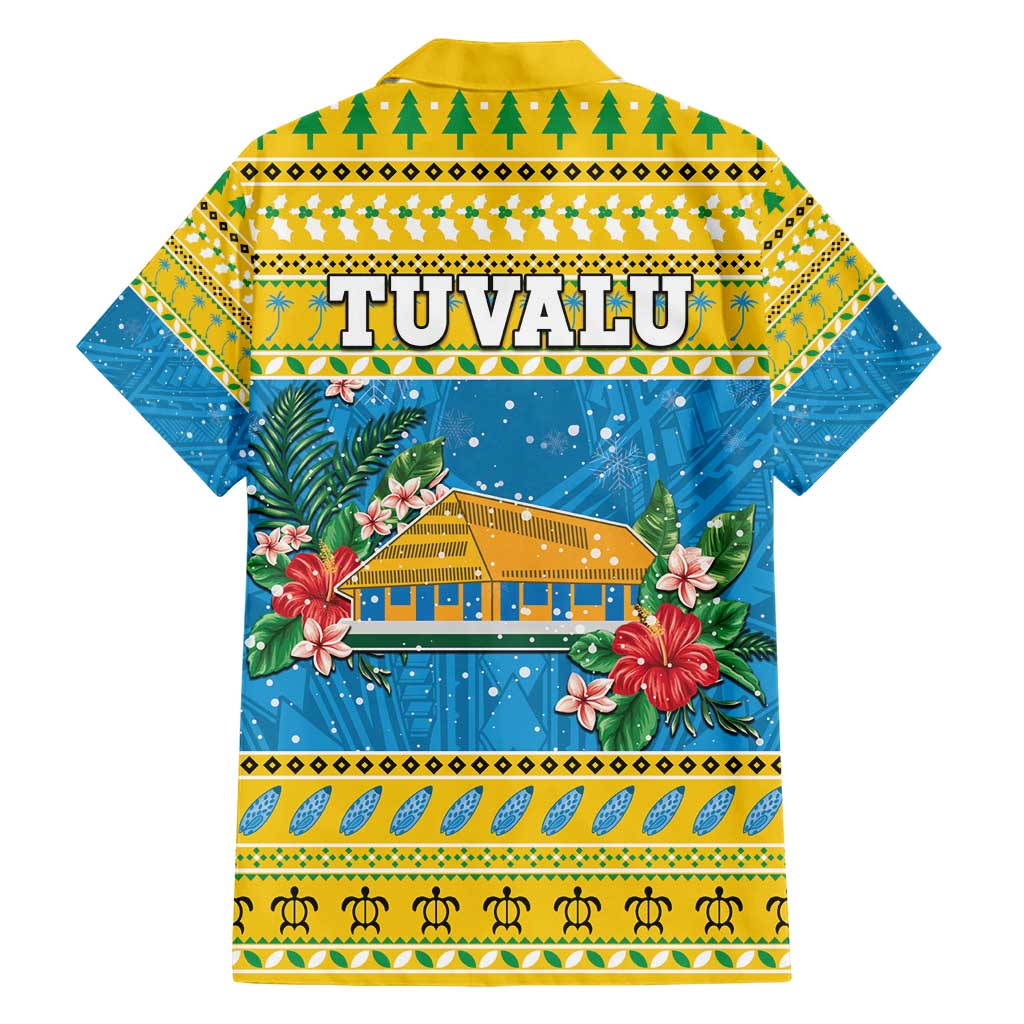 Tuvalu Christmas Hawaiian Shirt Coat Of Arms Manuia Te Kilisimasi LT05 - Polynesian Pride