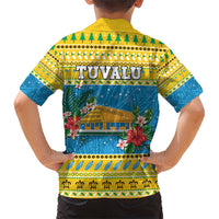 Tuvalu Christmas Hawaiian Shirt Coat Of Arms Manuia Te Kilisimasi LT05 - Polynesian Pride