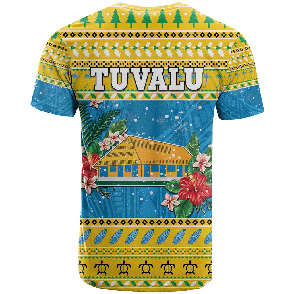 Tuvalu Christmas T Shirt Coat Of Arms Manuia Te Kilisimasi LT05 - Polynesian Pride