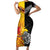 New Zealand And Papua New Guinea Rugby Custom Family Matching Short Sleeve Bodycon Dress and Hawaiian Shirt Maori Kiwi With Bird of Paradise