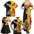 New Zealand And Papua New Guinea Rugby Custom Family Matching Summer Maxi Dress and Hawaiian Shirt Maori Kiwi With Bird of Paradise