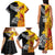 New Zealand And Papua New Guinea Rugby Custom Family Matching Tank Maxi Dress and Hawaiian Shirt Maori Kiwi With Bird of Paradise