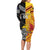 New Zealand And Papua New Guinea Rugby Custom Long Sleeve Bodycon Dress Maori Kiwi With Bird of Paradise