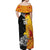 New Zealand And Papua New Guinea Rugby Custom Off Shoulder Maxi Dress Maori Kiwi With Bird of Paradise