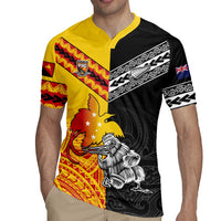 New Zealand And Papua New Guinea Rugby Custom Rugby Jersey Maori Kiwi With Bird of Paradise