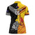 New Zealand And Papua New Guinea Rugby Custom Women Polo Shirt Maori Kiwi With Bird of Paradise