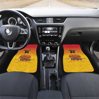 Papua New Guinea Rugby Car Mats Go Orchids Pacific Champions LT05 Set 2pcs - Front Yellow - Polynesian Pride
