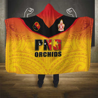 Papua New Guinea Rugby Hooded Blanket Go Orchids Pacific Champions LT05 - Polynesian Pride